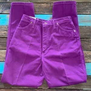 NWT Vintage High Rise Tapered Leg Purple Wrangler Jeans